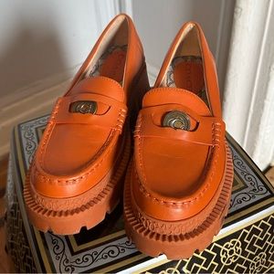 *RARE* Coach Leather Platform Loafers
